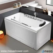 Eenvoudige Design Corner Rechthoekige Whirlpool Massage Jetted Acryl Badkuip Badkuip te koop