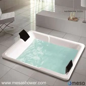 Extra Large Centre Drain Acryl Rechthoek Shape Drop-in Soaking Hot Tub