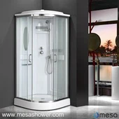 Sector Corner Simple Simple Shower Cabin Room Met Spiegel MER-034S