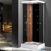 Kleine Eenvoudige Doucheruimte Met Houten Stijl Functiepaneel MER-1354-G