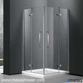 Populaire vierkante vorm Frameless Shower Enclosure met scharnierende deur
