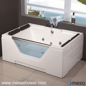 Luxe Acryl 2 Twee Personen Modern Eenvoudig Design Style Whirlpool Jacuzzi Massage Bubbelbad Badkuip