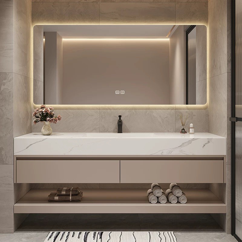 Drijvende houten badkamer ijdelheid